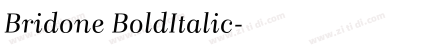 Bridone BoldItalic字体转换